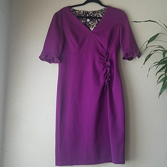 Donna Ricco Dresses & Skirts - Purple ruffled dress